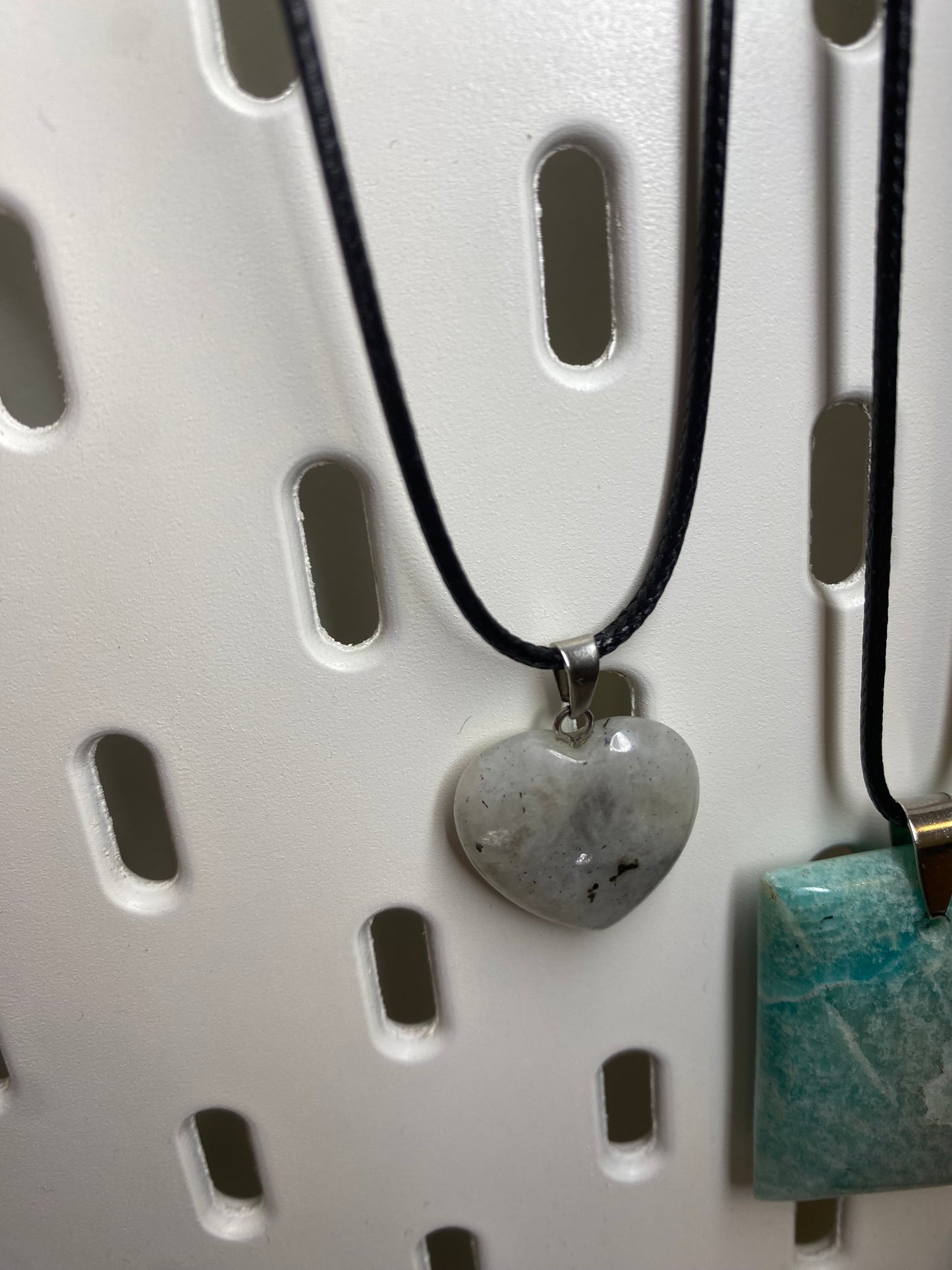 Pendentif coeur labradorite