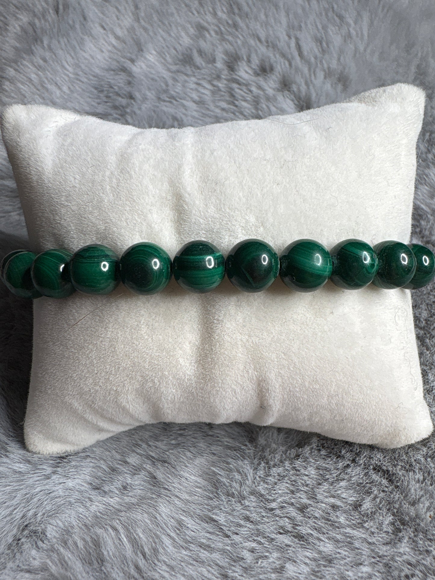 Bracelet Malachite Foncée 8mm