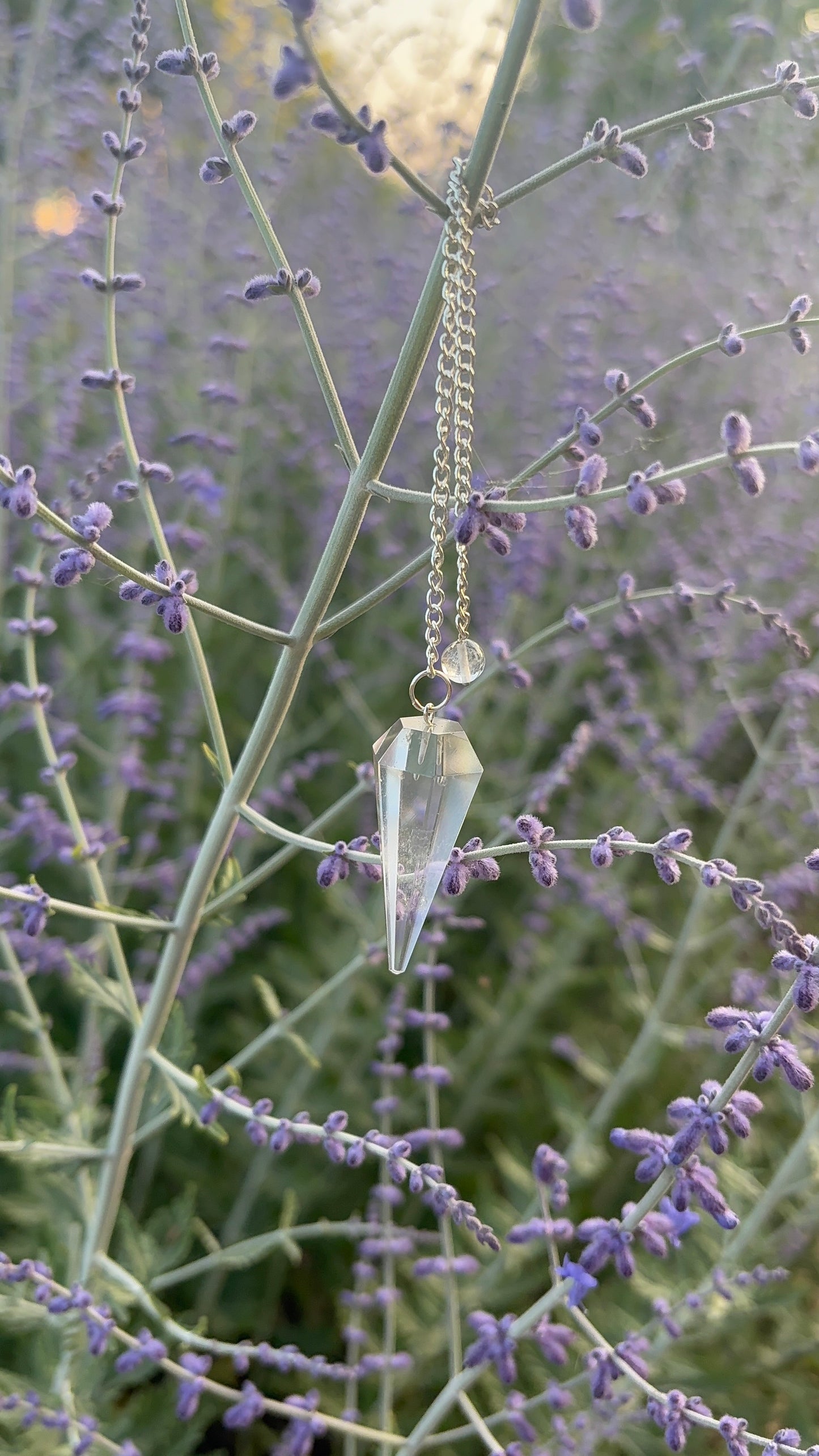 Pendule cristal de roche
