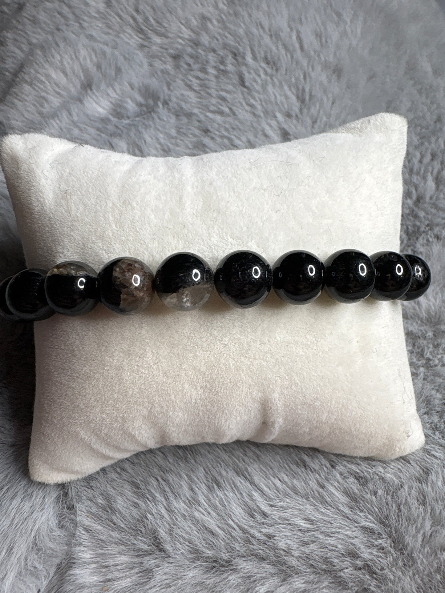 Bracelet tourmaline noire avec quartz