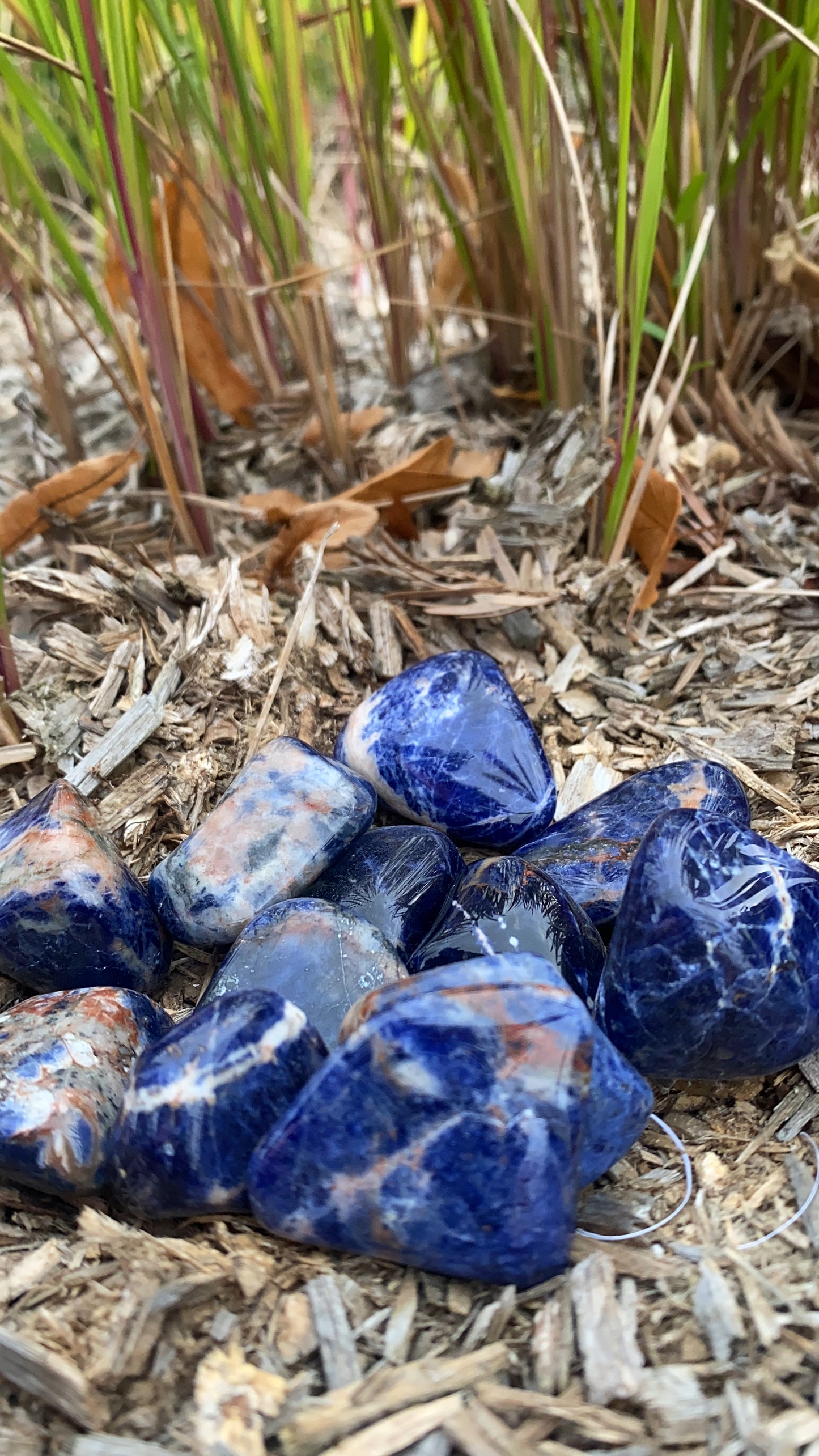 Pierre Roulée Sodalite Orange Namibie AA 30 à 40mm