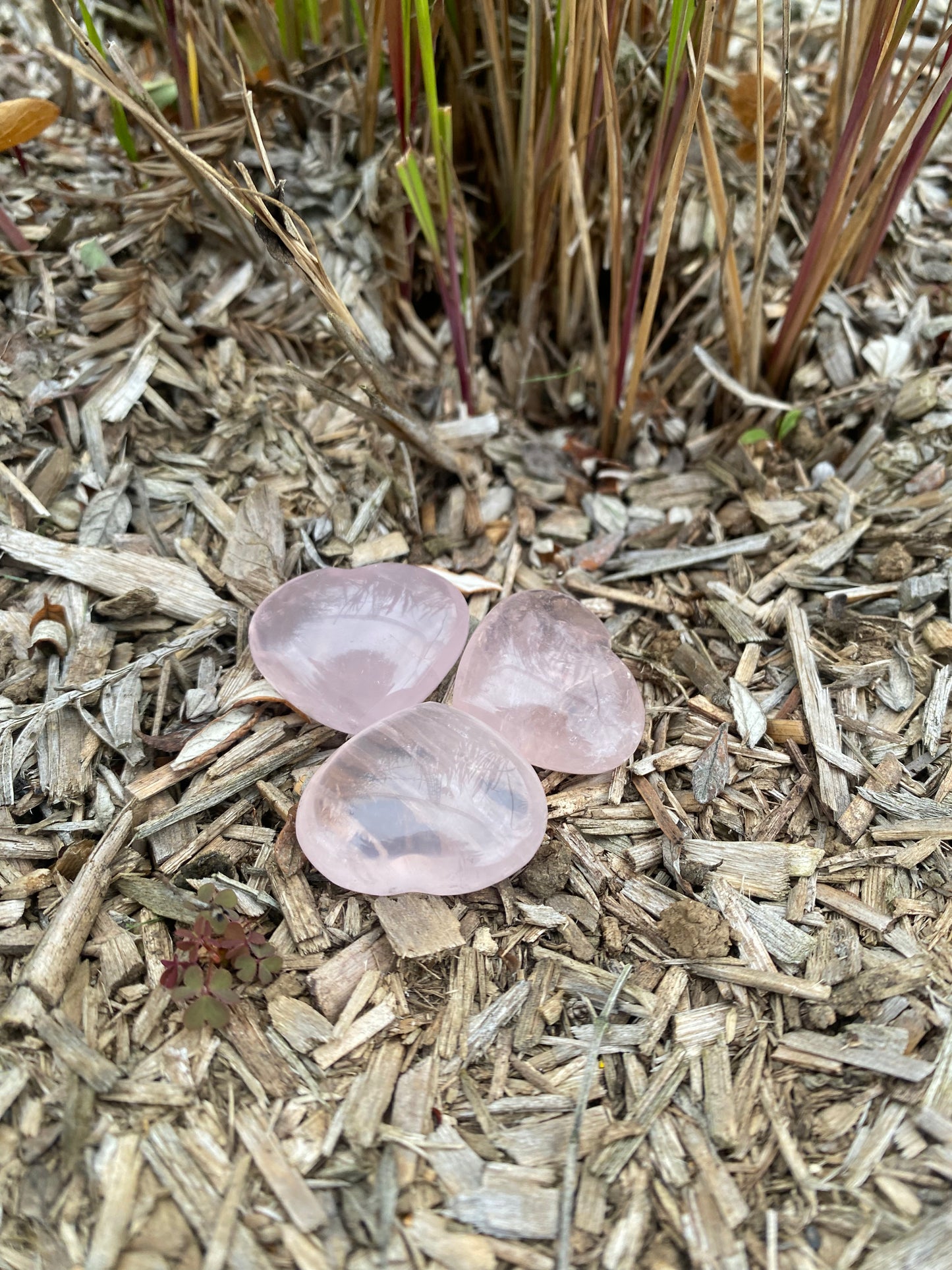 Galet Coeur 25 à 35mm Quartz Rose