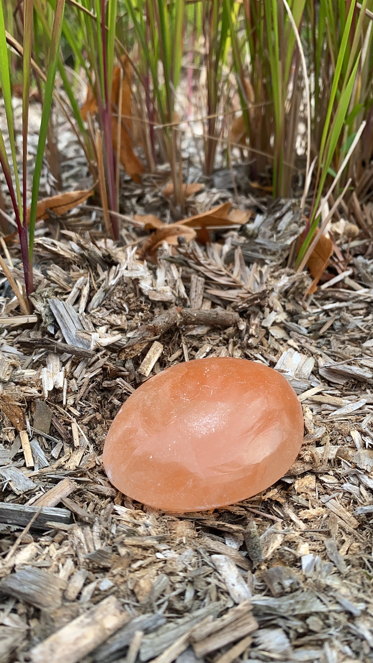 Galet Selenite Orange 45 à 55mm