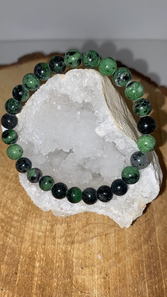 Bracelet Rubis Zoisite 8mm