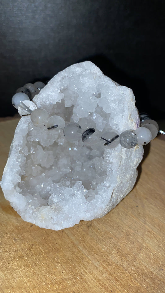 Bracelet tourmalines-cristal de roche