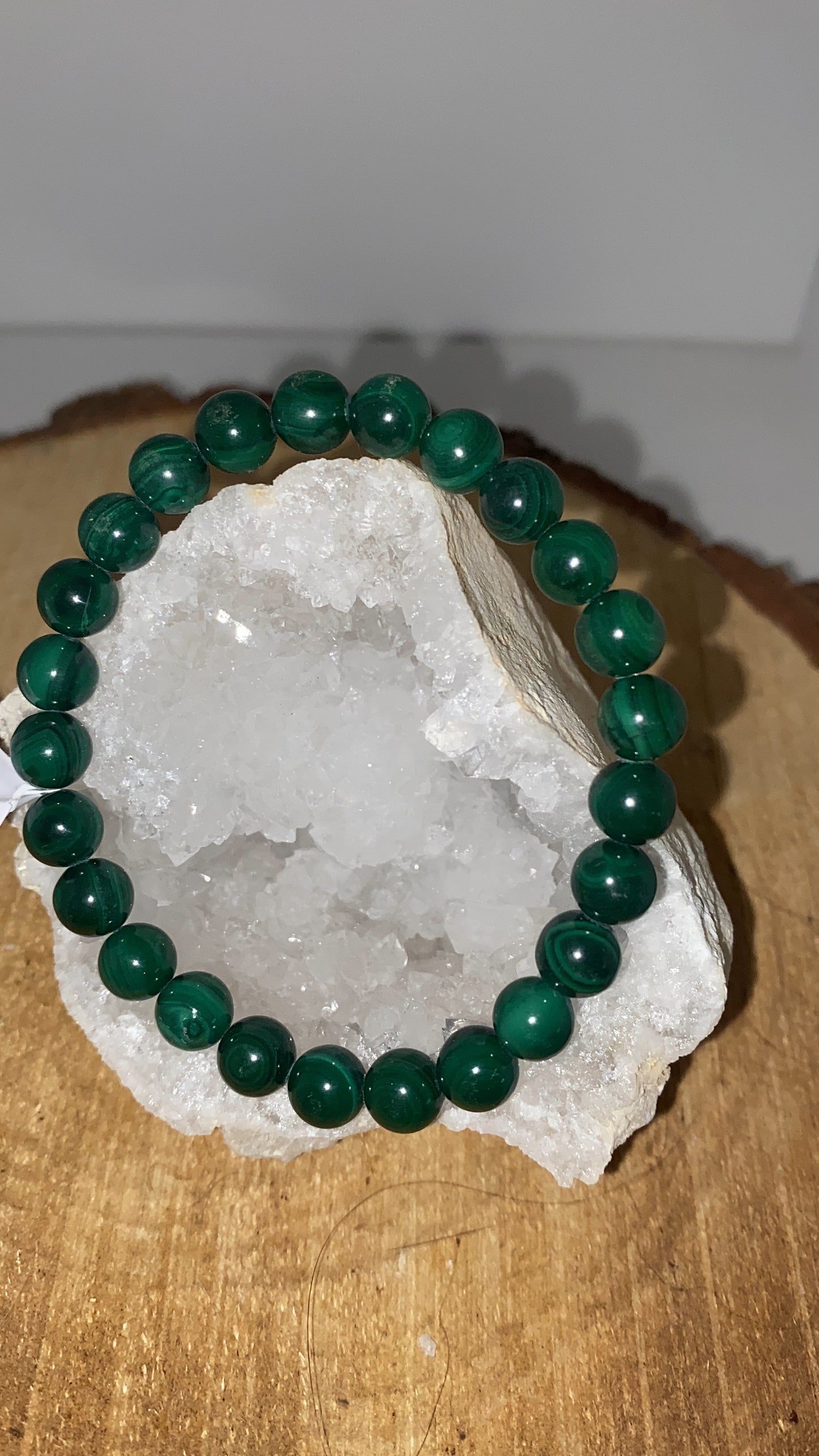 Bracelet Malachite Foncée 8mm