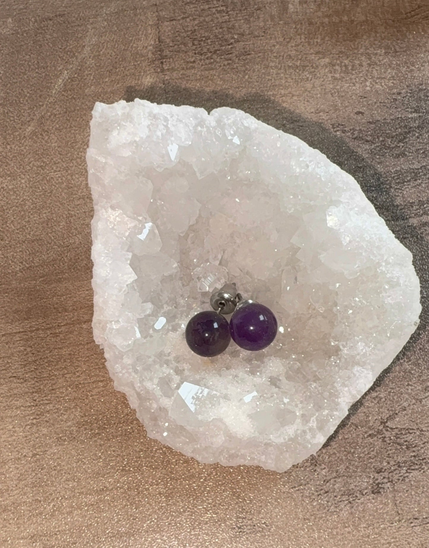 Boucle d'oreille Améthyste