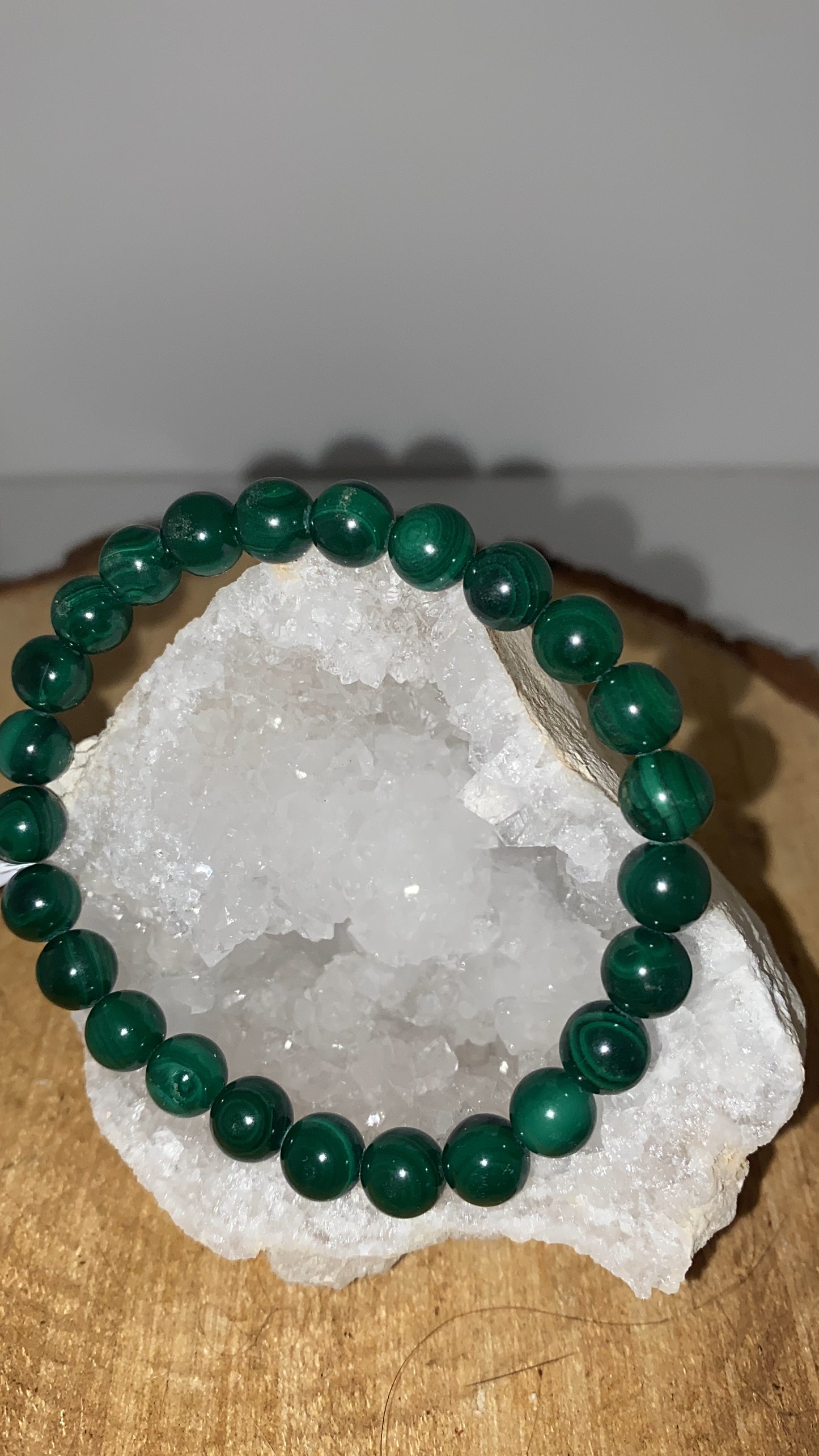 Bracelet Malachite Foncée 8mm