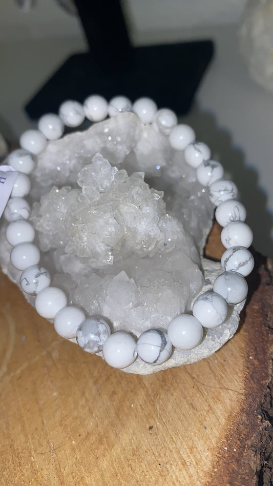 Bracelet Howlite blanche