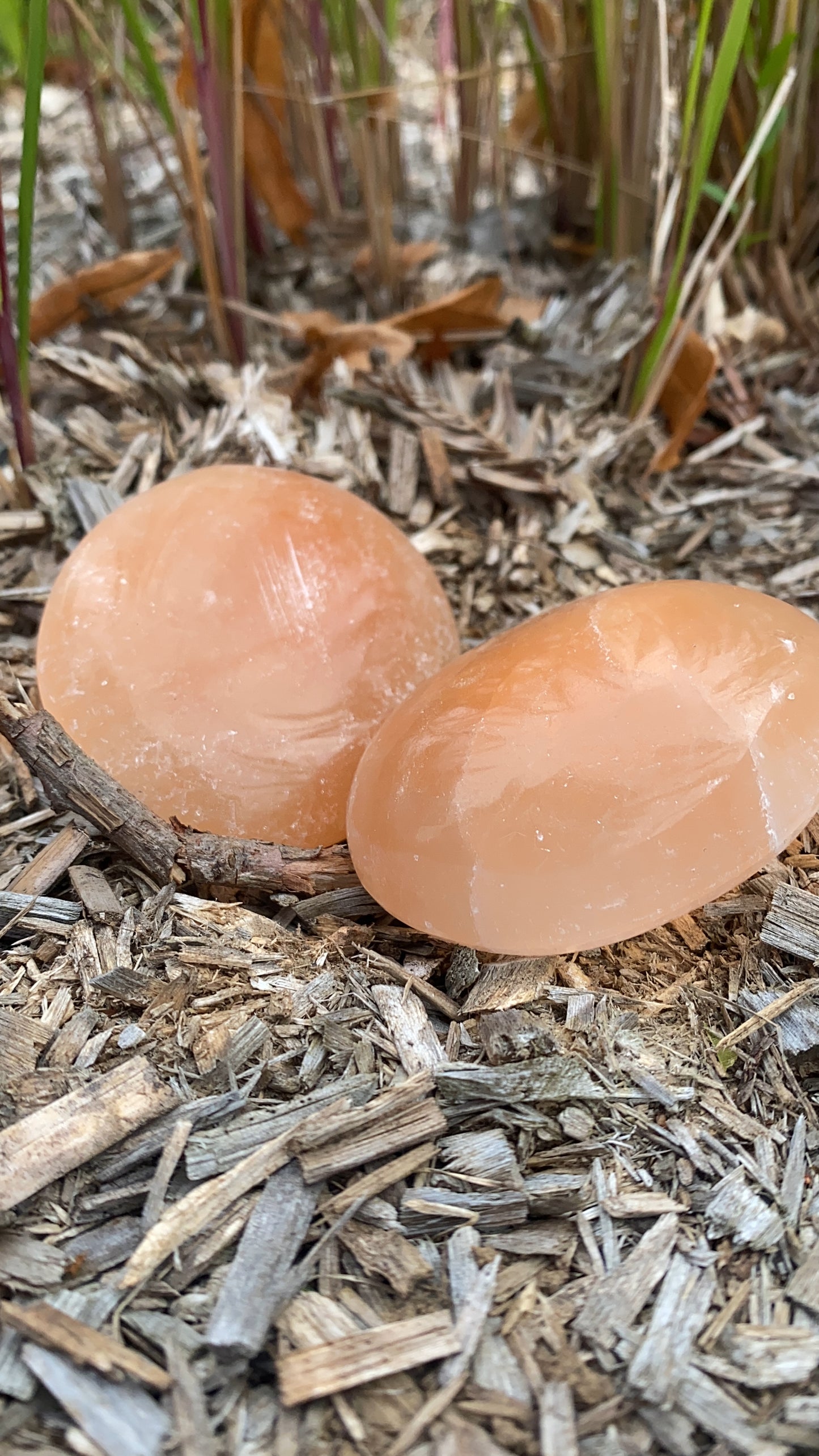 Galet Selenite Orange 60 à 70mm