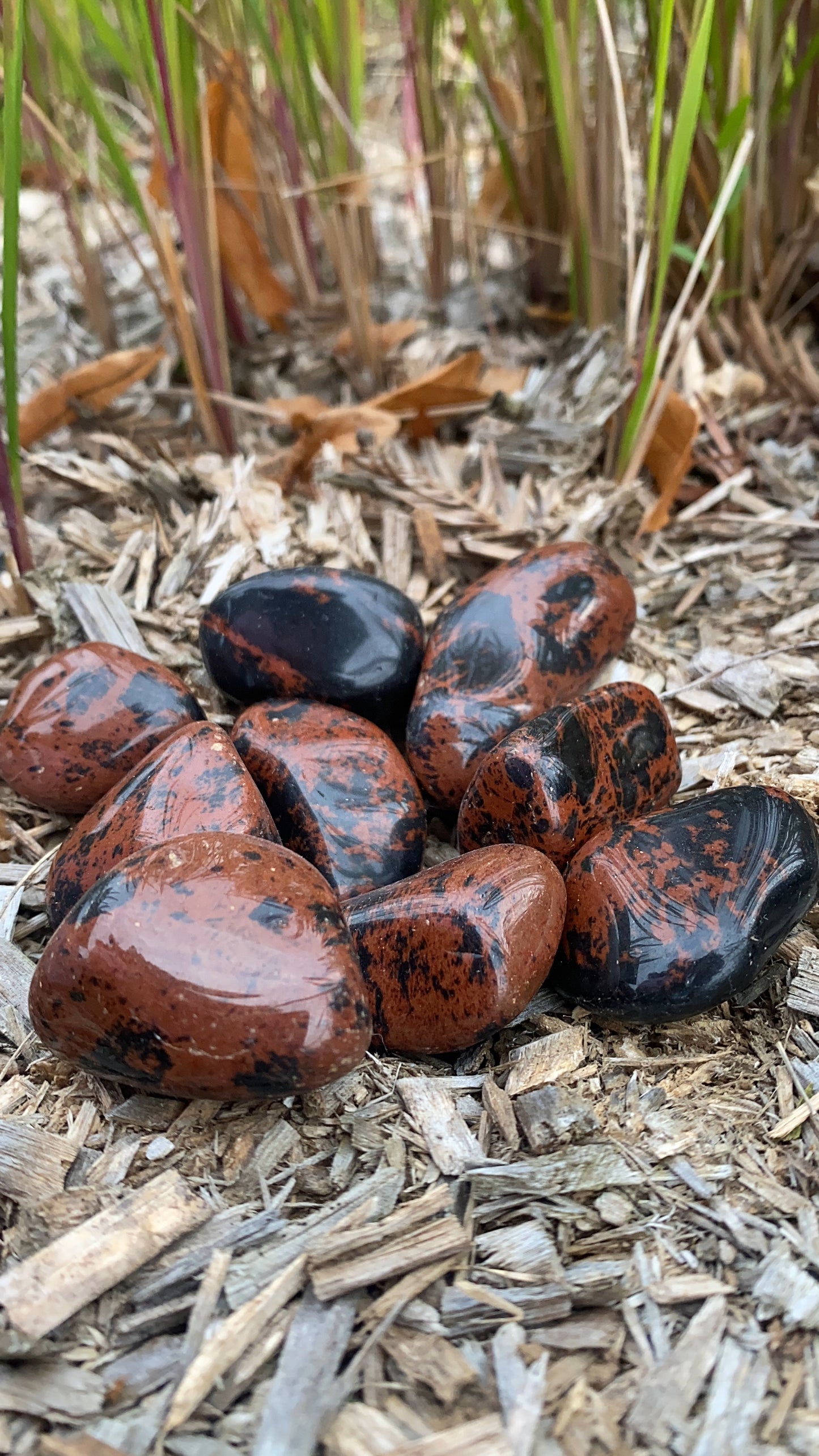 Pierre Roulée Obsidienne Acajou AB 30 à 40mm