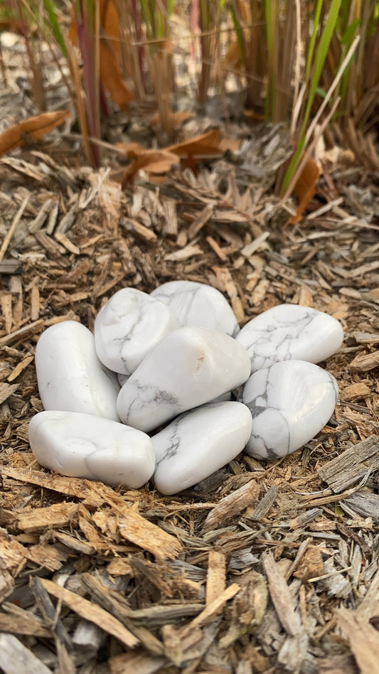 Pierre Roulée Howlite Blanche A 30 à 40mm