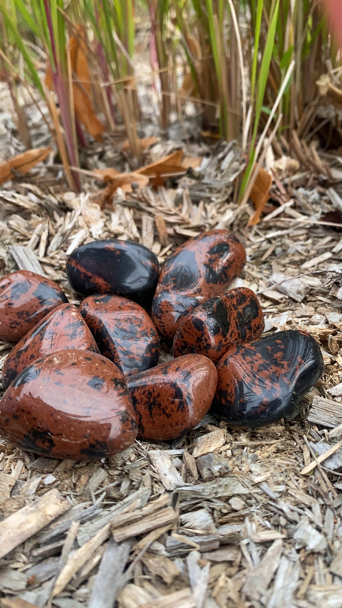 Pierre Roulée Obsidienne Acajou AB 30 à 40mm