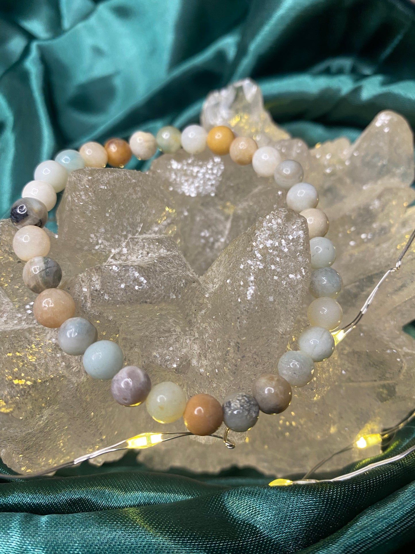 Bracelet Boule 06mm Amazonite Multicolore