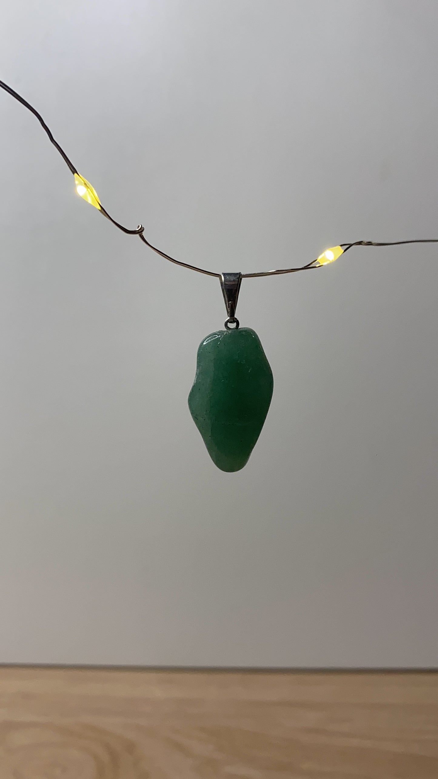 Pendentif Pierre Roulée Aventurine Verte AB