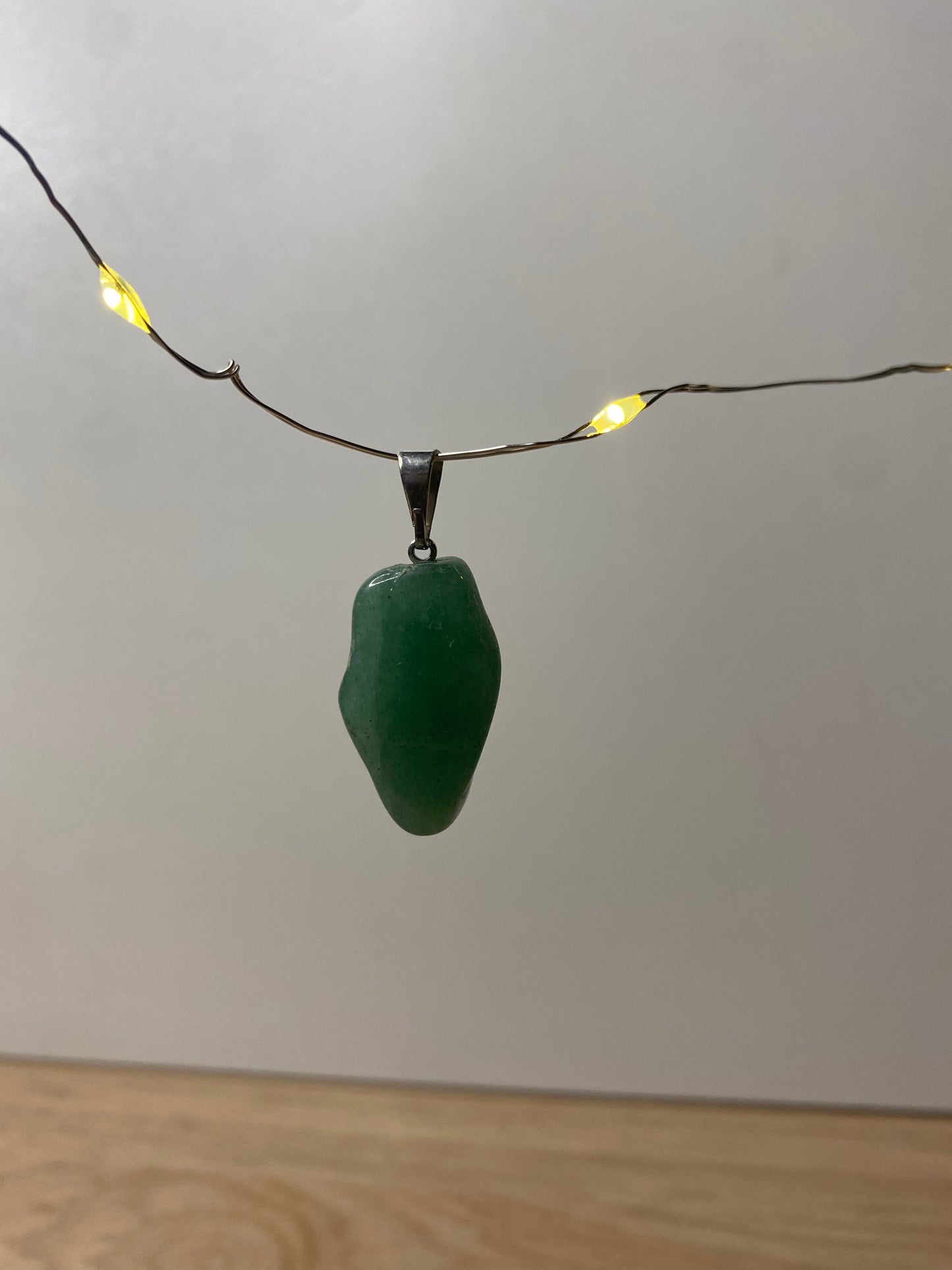 Pendentif Pierre Roulée Aventurine Verte AB