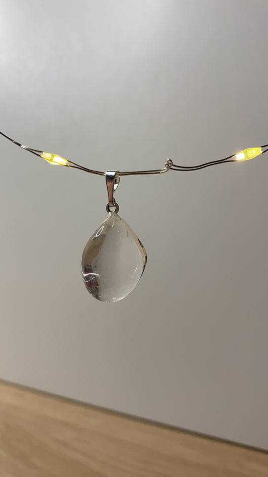 Pendentif Pierre Roulée Cristal De Roche A